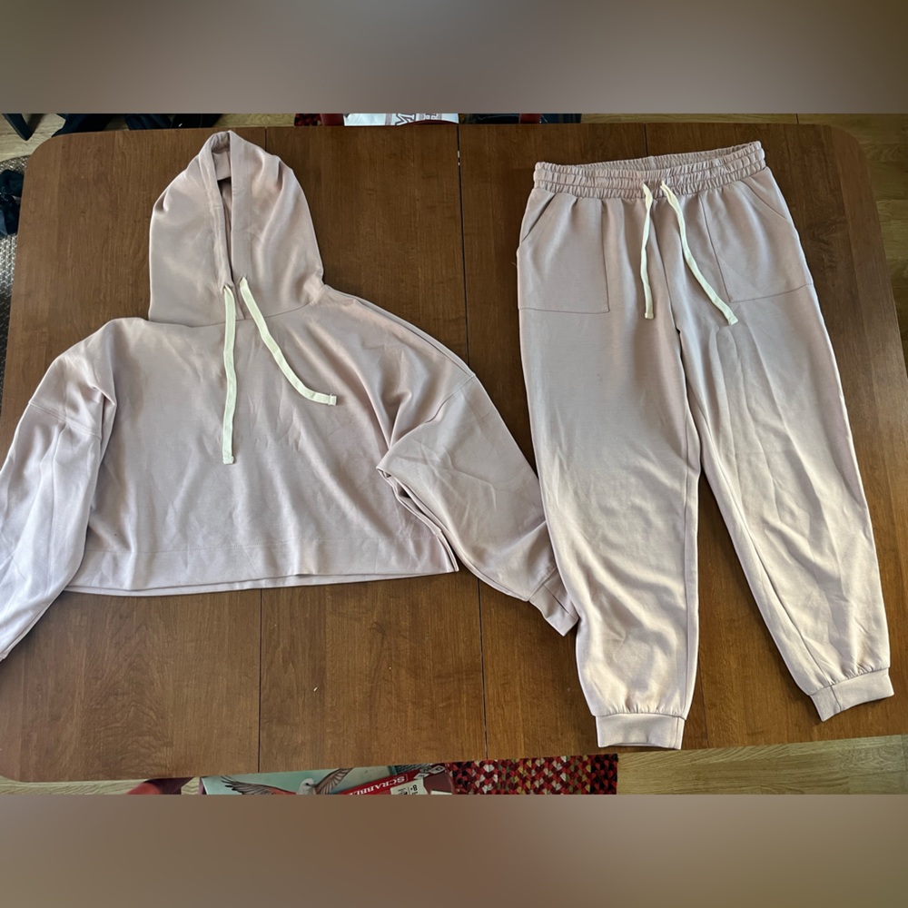 Pink Hoodie and Jogger Set